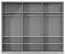 Großer 277 cm breiter Kleiderschrank mit 6 Türen | Farbe: Weiß Abbildung