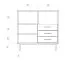 Kommode Kumeu 45 Wildeiche massiv geölt - Abmessungen: 95 x 97 x 45 cm (H x B x T)