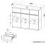Jugendzimmer - Kommode Alard 06, Farbe: Eiche / Weiß - Abmessungen: 94 x 120 x 40 cm (H x B x T)