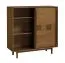 Kommode | Sideboard | Eiche Karamell | 109 x 43 x 111 cm | 2 Schiebetüren | Schiebetürsystem mit Schließdämpfung | 3 Einlegeböden | 5 Fächer | 2 Schubladen | Inginele 03
