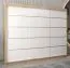 Großer 250 cm breiter Kleiderschrank mit 10 Fächern und 3 Türen | Farbe: Sonoma Eiche / Weiß Abbildung