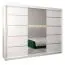 Schiebetürenschrank / Kleiderschrank Jan 06B mit Spiegel, Farbe: Weiß matt - Abmessungen: 200 x 250 x 62 cm ( H x B x T)