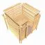 Sauna "Kirsa" SET AKTION mit Kranz, Energiespartür & Ofen externe Steuerung easy 9 KW - 224 x 184 x 202 cm (B x T x H)