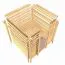 Sauna "Kirsa" SET AKTION mit bronzierter Tür & Ofen BIO 9 kW - 196 x 170 x 198 cm (B x T x H)