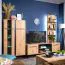 Regal im Industrial Stil Crina 04, drei Ablageflächen, Farbe: Eiche Artisan / Schwarz, Maße: 137,5 x 50 x 28 cm, ABS-Kantenschutz, für Wohnzimmer