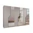 Drehtürenschrank | 3 Spiegeltüren | Farbe: Kaschmir | 3 Fächer | 3 Kleiderstangen | Soft-Close-Funktion | Griffe: Kaschmir | Maße: 300 x 52 x 202 cm | Kleiderschrank | ABS-Kanten