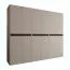 Drehtürenschrank | Kaschmir | 12 Drehtüren | 9 Fächer | 3 Kleiderstangen | 270 x 52 x 203 cm | hochwertig Verarbeitet | Soft-Close Funktion | Kleiderschrank