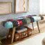 Sitzbank aus Mango Massivholz, Farbe: Mango / Bunt gemustert - Abmessungen: 51 x 117 x 38 cm (H x B x T)