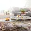 Wohnzimmertisch 2er Set rund, Farbe: Marmoroptik / Gold - Abmessungen: 80 x 80 x 36 cm und 60 x 60 x 26 cm (B x T x H)