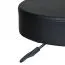 Sitzhocker / Bürohocker mit 5 Rollen Apolo 05, Schwarz, in Leder-Optik, Sitzfläche Ø 35 cm, bis 100 KG belastbar, Gasdruckfeder, Sitzhöhe 44 bis 55 cm