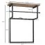Wandgarderobe, Farbe: Mango / Schwarz, teilmassiv - Abmessungen: 76 x 60 x 26 cm (H x B x T)