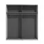 Schiebetürenschrank | Farbe: Opak Weiß | 1 Spiegeltür | Maße: 195 x 61 x 217,5 cm | 2 Kleiderstangen | Kleiderschrank | 2 Fächer | ABS-Kanten