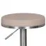 Bistrohocker mit üppig gepolsterte Sitzfläche, Farbe: Beige / Silber, höhenverstellbar & 360° drehbar