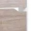 Schuhschrank mit 4 Kippfächern, Farbe: Weiß / Sonoma Eiche - Abmessungen: 125 x 50 x 24 cm (H x B x T), für ca. 24 Paar Schuhe