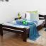 Bett Buche massiv 120 x 200 cm Schokobraun
