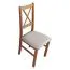 Esszimmerstuhl Derbent, Farbe: Nuss hell/Beige, Sitzhöhe von 47 cm, gepolstert mit T-25 Schaum, Buche Massivholz, robustes Material 