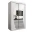 Schiebetürenschrank / Kleiderschrank Combin 02 mit Spiegel, Farbe: Weiß matt - Abmessungen: 200 x 120 x 62 cm (H x B x T)