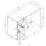 Jugendzimmer - Schreibtisch Garian 10, Farbe: Eiche / Weiß - Abmessungen: 82 x 120 x 50 cm (H x B x T)