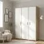 Drehtürenschrank / Kleiderschrank Kavieng 06, Farbe: Eiche / Weiß - Abmessungen: 200 x 150 x 60 cm (H x B x T)