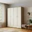 Drehtürenschrank / Kleiderschrank Kavieng 26, Farbe: Eiche / Weiß - Abmessungen: 200 x 200 x 60 cm (H x B x T)