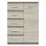 Kommode Pamulang 05, Farbe: Sonoma Eiche - Abmessungen: 112 x 82 x 40 cm (H x B x T)