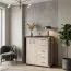 Kommode Aitape 40, Farbe: Sonoma Eiche dunkel / Sonoma Eiche hell - Abmessungen: 105 x 100 x 40 cm (H x B x T)
