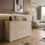 Kommode Kerowagi 13, Farbe: Sonoma Eiche - Abmessungen: 90 x 135 x 41 cm (H x B x T)