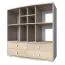 Regal Rabaul 16, Farbe: Sonoma Eiche - Abmessungen: 126 x 130 x 40 cm (H x B x T)
