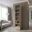 Vitrine Rabaul 33, Farbe: Sonoma Eiche - Abmessungen: 200 x 49 x 40 cm (H x B x T)