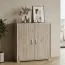 Kommode Cianjur 09, Farbe: Eiche / Weiß - Abmessungen: 108 x 80 x 40 cm (H x B x T)