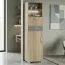 Schrank Ciomas 31, Farbe: Sonoma Eiche / Grau - Abmessungen: 190 x 50 x 40 cm (H x B x T)