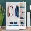 Weißer Massivholz Kleiderschrank