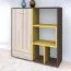 Kommode Kerema 13, Farbe: Nuss / Ulme / Gelb - Abmessungen: 120 x 110 x 41 cm (H x B x T)