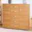 Kommode Kebumen 01, Farbe: Erle - Abmessungen: 120 x 120 x 40 cm (H x B x T)