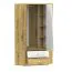 Drehtürenschrank / Eckkleiderschrank Sirte 02, Farbe: Eiche / Weiß matt - Abmessungen: 190 x 87 x 87 cm (H x B x T)