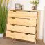 Kommode Kiefer massiv natur Aurornis 33 - Abmessungen: 104 x 96 x 40 cm (H x B x T)