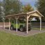 Einzelcarport TA 13 | Fichten- und Kiefernholz | Grundfläche 19,61 m² | Satteldach | Sockelmaße 328 x 598 cm | witterungsbeständig
