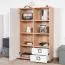 Kinderzimmer - Kommode Benjamin 26, Farbe: Buche / Weiß - 134 x 86 x 37 cm (H x B x T)