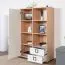 Kinderzimmer - Kommode Benjamin 26, Farbe: Buche / Weiß - 134 x 86 x 37 cm (H x B x T)