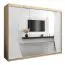Schiebetürenschrank / Kleiderschrank Combin 06 mit Spiegel, Farbe: Eiche Sonoma / Weiß matt - Abmessungen: 200 x 250 x 62 cm (H x B x T)