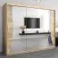 Schiebetürenschrank / Kleiderschrank Serbota 06 mit Spiegel, Farbe: Eiche Sonoma - Abmessungen: 200 x 250 x 62 cm (H x B x T)