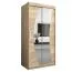 Schiebetürenschrank / Kleiderschrank Combin 01 mit Spiegel, Farbe: Eiche Sonoma - Abmessungen: 200 x 100 x 62 cm (H x B x T)