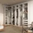 Schrankset für Ankleidezimmer - Set D Aarwangen | Farbe: Platinweiß | Maße: 263 x 55 x 234 cm | offener Kleiderschrank | genügend Fächer | 4 Schubladen