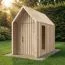Gartenhütte mit Fenster aus Sicherheitsglas | Natur | Grundfläche: 4,50 m² | Skandinavischer Style | Malmö 26 | Fichtenholz | Außenmaße: 162,4 x 207,7 cm