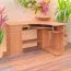 Schreibtisch Rosario 47, Farbe: Erle - 89 x 124 x 75 cm (H x B x T)