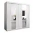 200 cm breiter Kleiderschrank mit 2 Türen | 10 Fächer | Farbe: Weiß Abbildung