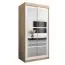 100 cm breiter Kleiderschrank mit 5 Fächern und 2 Türen | Farbe: Sonoma Eiche / Weiß Abbildung