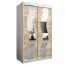 120 cm breiter Kleiderschrank mit 5 Fächern und 2 Türen | Farbe: Sonoma Eiche / Weiß Abbildung