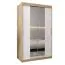 120 cm breiter Kleiderschrank mit 5 Fächern und 2 Türen | Farbe: Sonoma Eiche / Weiß Abbildung