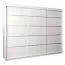250 cm breiter Kleiderschrank mit 10 Fächern und 3 Türen | Farbe: Weiß Abbildung